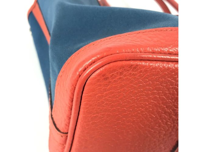 Hermès Borsa Hermes Garden Party TPM Blu Arancione - vista 8