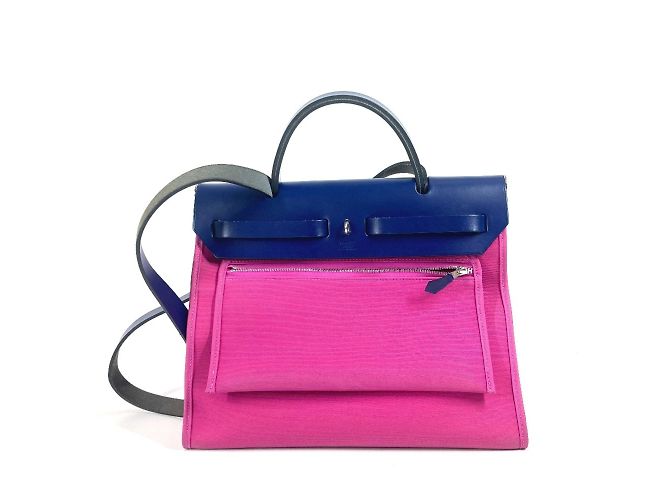 Hermès Borsa Hermes Airbag Zip PM 31 Rosa Blu - vista 2