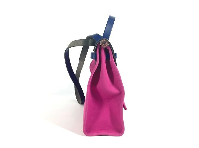 Hermès Borsa Hermes Airbag Zip PM 31 Rosa Blu - vista 4