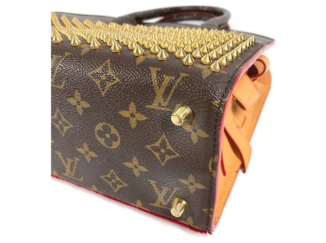 Borsa tote Monogram Studs Louis Vuitton Marrone Rosso - vista 5
