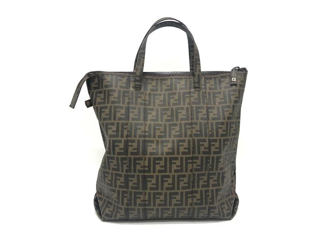 Fendi Zucca Muster Tragetasche Braun - Ansicht 2