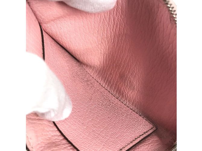 Hermès Monedero de cuero de cabra rosa Hermes - vista 10