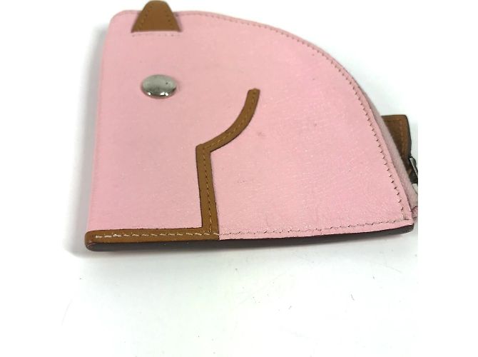 Hermès Monedero de cuero de cabra rosa Hermes - vista 2