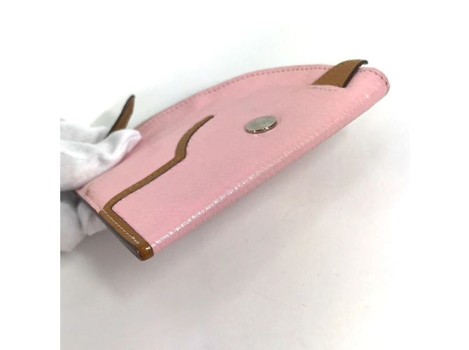 Hermès Monedero de cuero de cabra rosa Hermes - vista 7