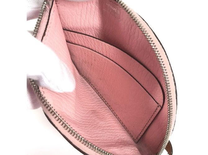 Hermès Monedero de cuero de cabra rosa Hermes - vista 9