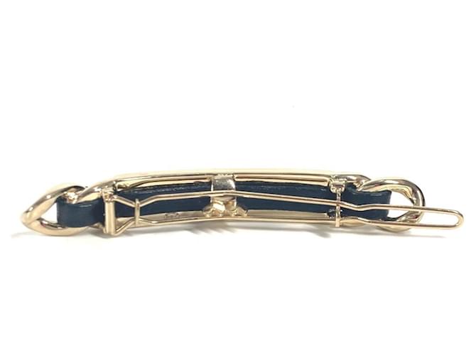 Fermaglio per capelli con strass logo Chanel B20B Nero D'oro - vista 2
