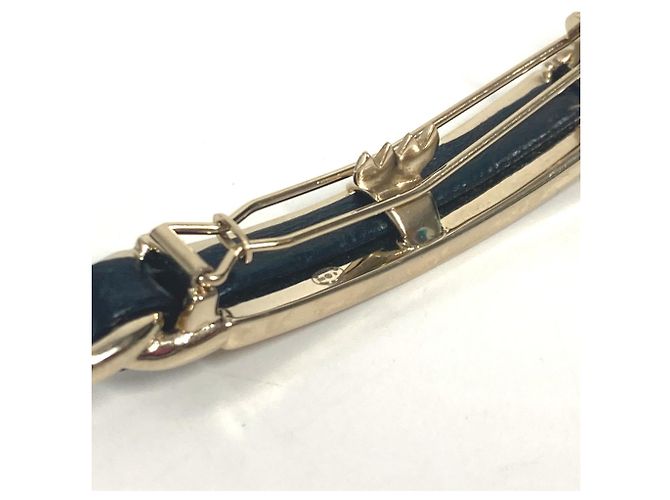 Fermaglio per capelli con strass logo Chanel B20B Nero D'oro - vista 6