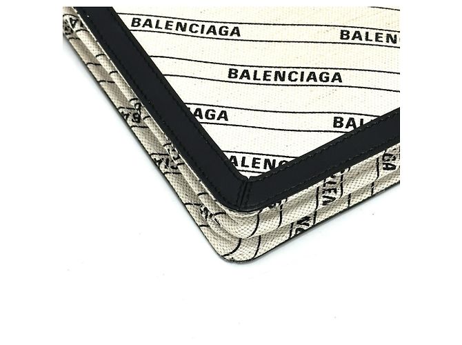 Borsa pochette con stampa totale Balenciaga Nero Bianco - vista 5