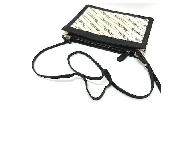 Borsa pochette con stampa totale Balenciaga Nero Bianco - vista 6
