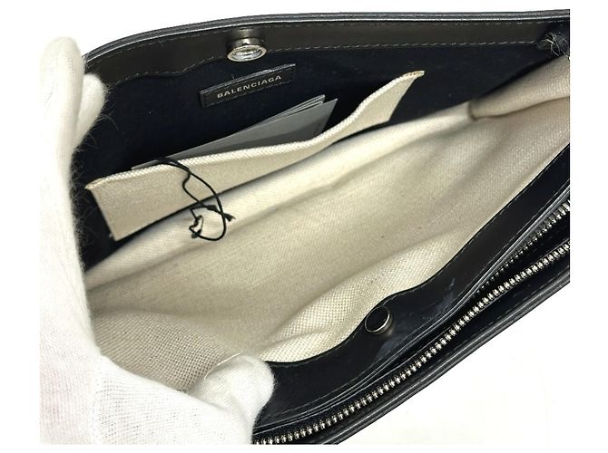 Borsa pochette con stampa totale Balenciaga Nero Bianco - vista 8