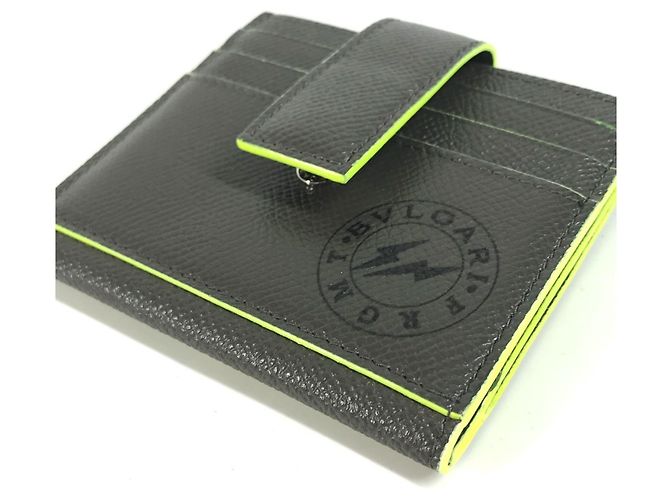 Bulgari Bvlgari Fragment Logo Multi-Case Visitenkartenhalter Braun Gelb - Ansicht 2