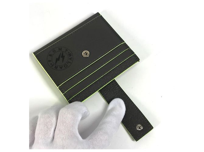Bulgari Bvlgari Fragment Logo Multi-Case Visitenkartenhalter Braun Gelb - Ansicht 8