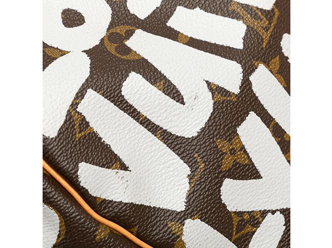 Borsa Boston Keepall 50 Monogram Graffiti Louis Vuitton Marrone Argento - vista 5