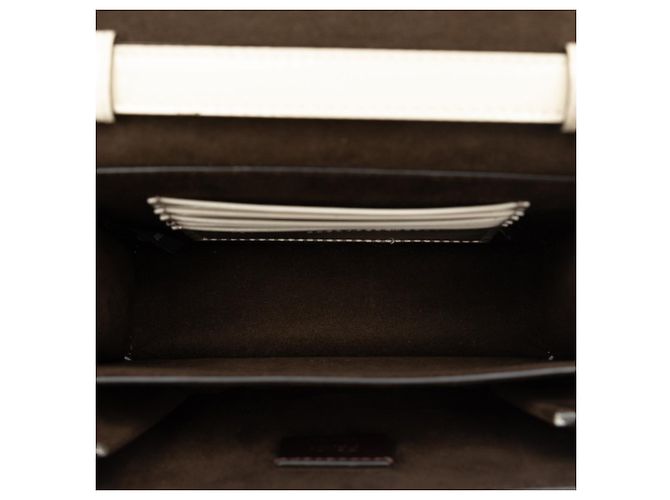 Borsa a tracolla Fendi Calligraphy Bianco Crudo - vista 6