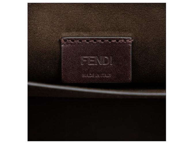 Borsa a tracolla Fendi Calligraphy Bianco Crudo - vista 7