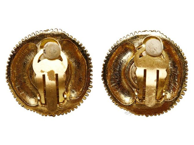 Orecchini a clip in perle placcati oro di Chanel D'oro - vista 3