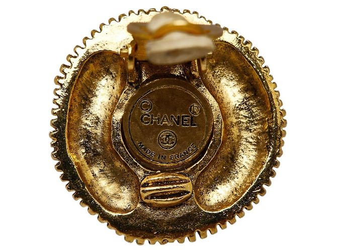 Orecchini a clip in perle placcati oro di Chanel D'oro - vista 4