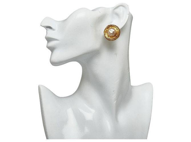 Orecchini a clip in perle placcati oro di Chanel D'oro - vista 5