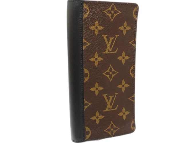 Cartera Larga Louis Vuitton Castaño Negro Monograma - vista 3
