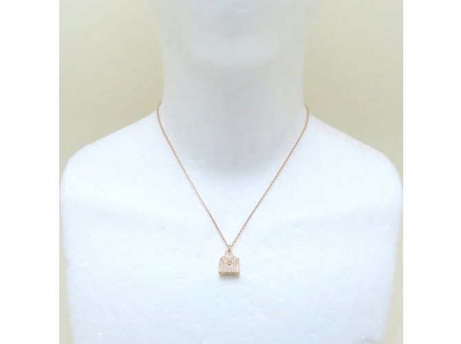 Hermès HERMES Amulett Kelly Halskette aus Roségold - Ansicht 2