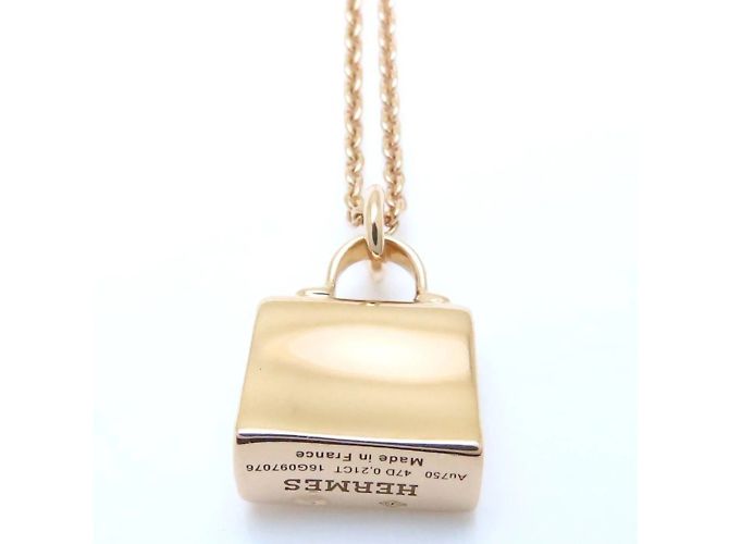 Hermès HERMES Amulett Kelly Halskette aus Roségold - Ansicht 4