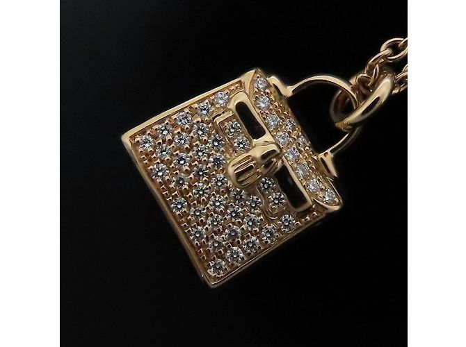 Hermès HERMES Amulett Kelly Halskette aus Roségold - Ansicht 5
