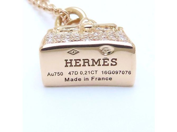 Hermès HERMES Amulett Kelly Halskette aus Roségold - Ansicht 6