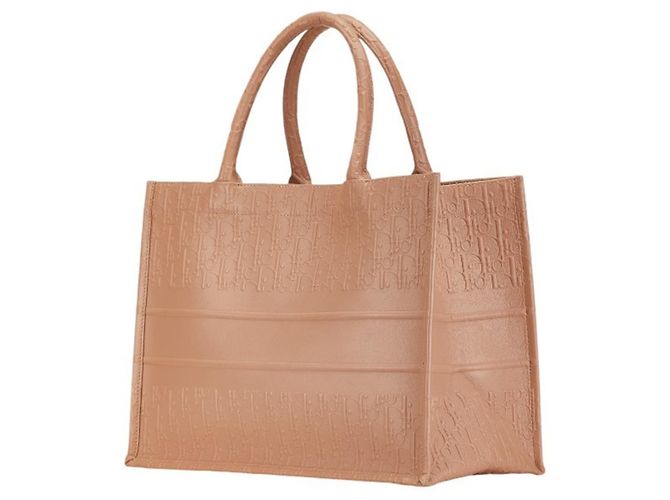 Mittelgroße Dior Oblique Buch-Tote von Christian Dior Beige - Ansicht 2
