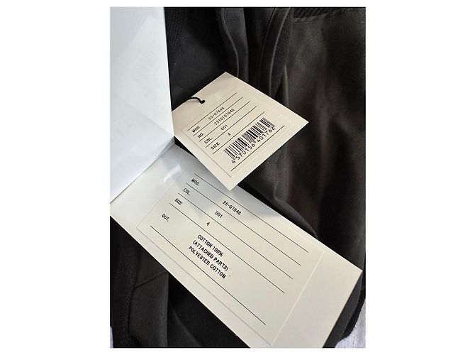Top de punto negro Sacai de algodón y tul - vista 7