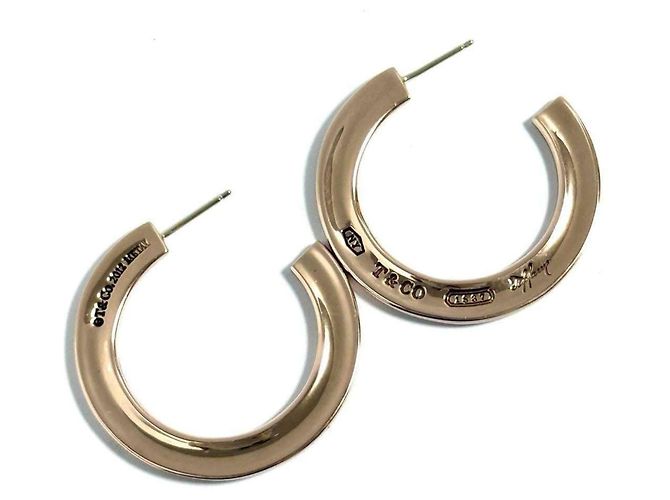 Tiffany & Co Orecchini a cerchio da donna Tiffany in metallo Rubedo - vista 2