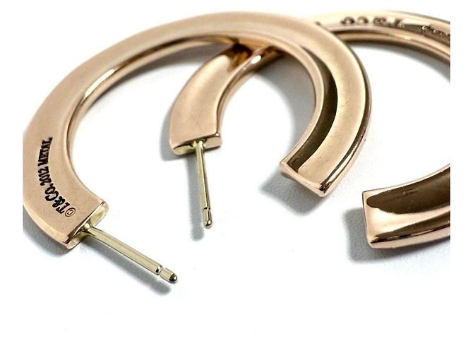 Tiffany & Co Orecchini a cerchio da donna Tiffany in metallo Rubedo - vista 4
