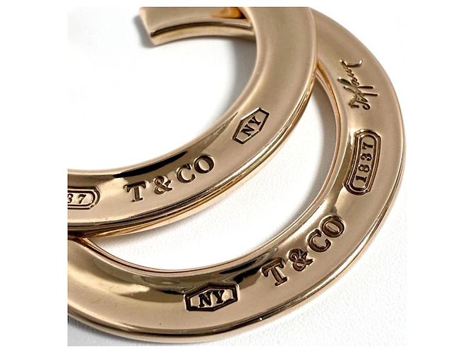 Tiffany & Co Orecchini a cerchio da donna Tiffany in metallo Rubedo - vista 5