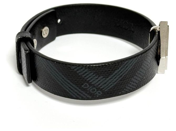 Herrenarmband aus Leder CD Diamond von Christian Dior Schwarz - Ansicht 4