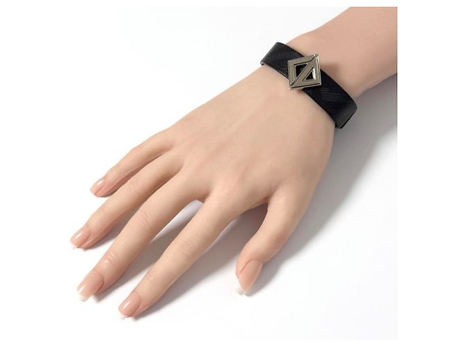 Herrenarmband aus Leder CD Diamond von Christian Dior Schwarz - Ansicht 8