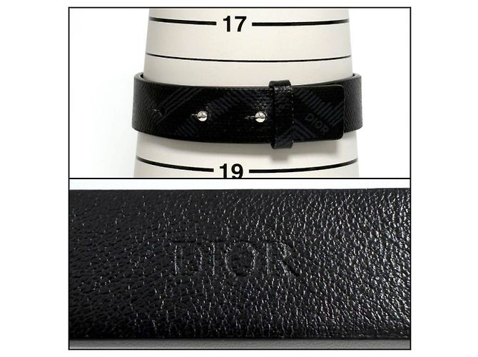 Herrenarmband aus Leder CD Diamond von Christian Dior Schwarz - Ansicht 9