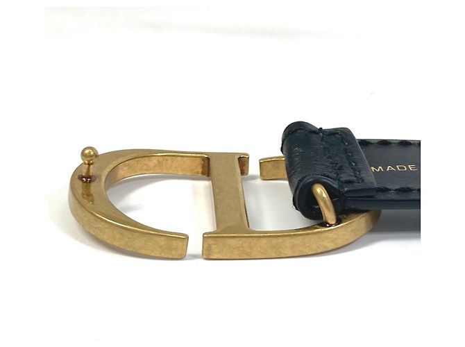 Gürtel aus bestickter Leinwand mit Christian Dior-Logo Beige Marineblau - Ansicht 10