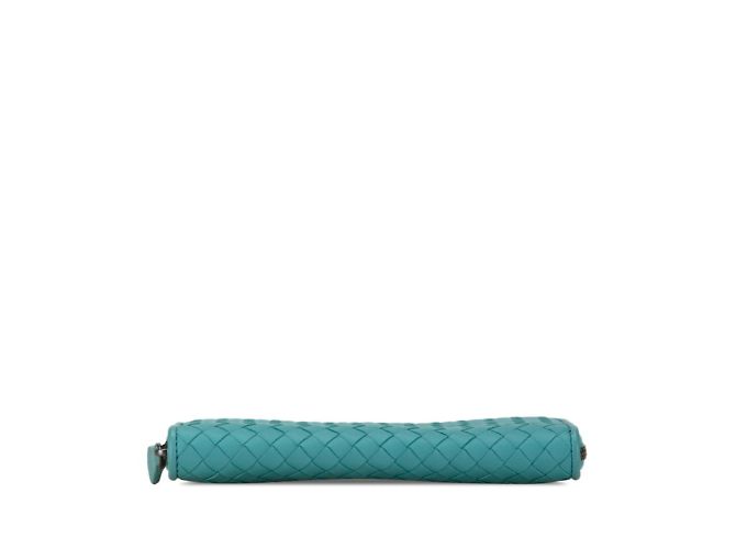 Cartera larga de cuero verde esmeralda Bottega Veneta - vista 4