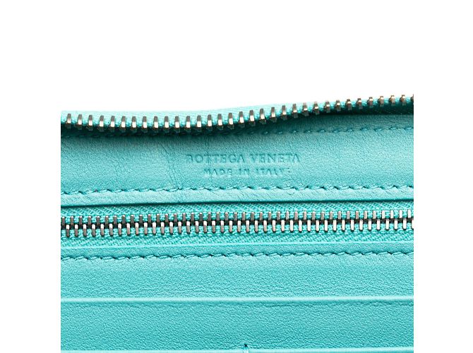 Cartera larga de cuero verde esmeralda Bottega Veneta - vista 8