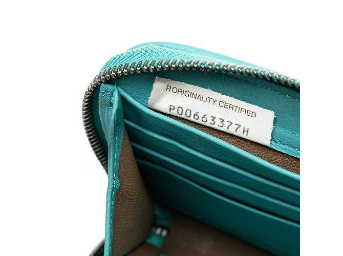 Cartera larga de cuero verde esmeralda Bottega Veneta - vista 9