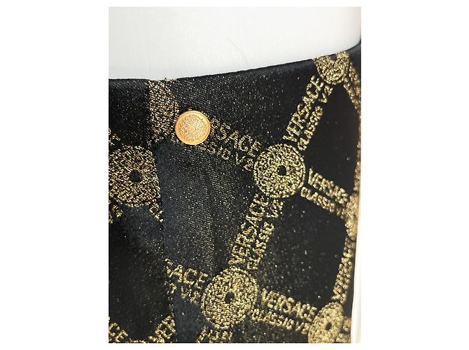 Versace Classic V2 Hose Schwarz Gold Muster Golden - Ansicht 7