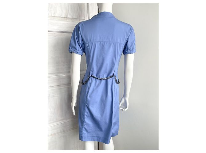 Abito in cotone blu Céline - vista 4