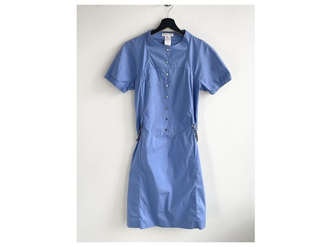 Abito in cotone blu Céline - vista 5