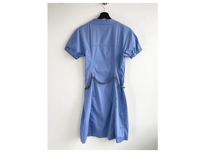 Abito in cotone blu Céline - vista 6