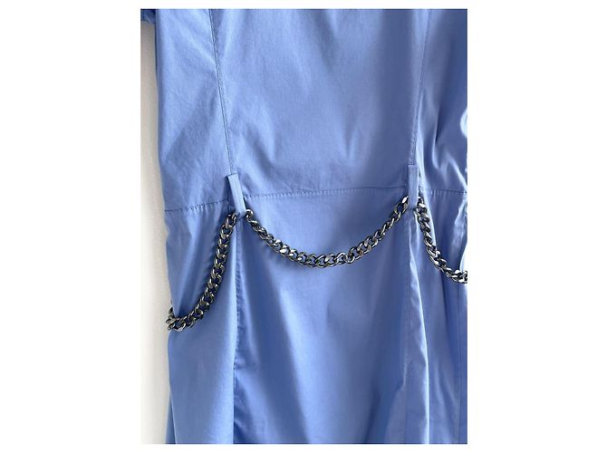 Abito in cotone blu Céline - vista 7