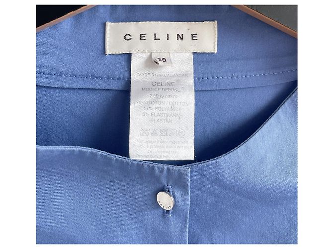 Abito in cotone blu Céline - vista 8