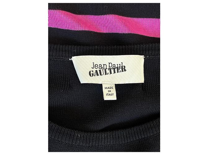 Abito a righe Jean Paul Gaultier nero e rosa - vista 6