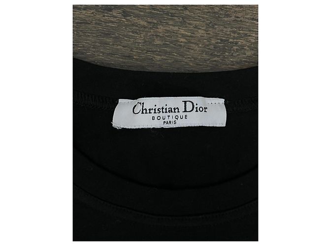 Blusa J'adore a maniche lunghe Christian Dior Nera Cotone Nero - vista 7