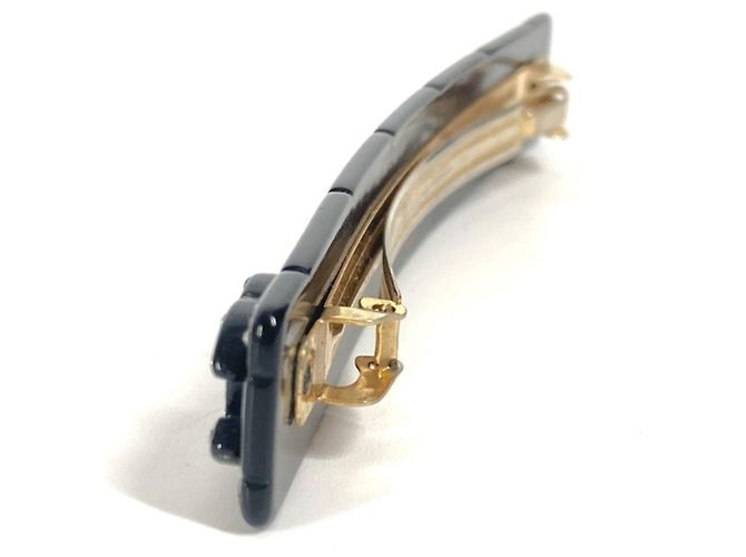 Fermaglio per capelli in plastica nera Chanel Nero - vista 3