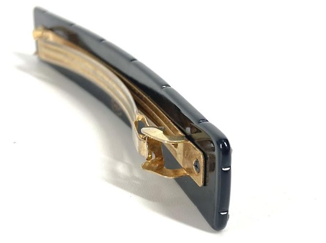 Fermaglio per capelli in plastica nera Chanel Nero - vista 4