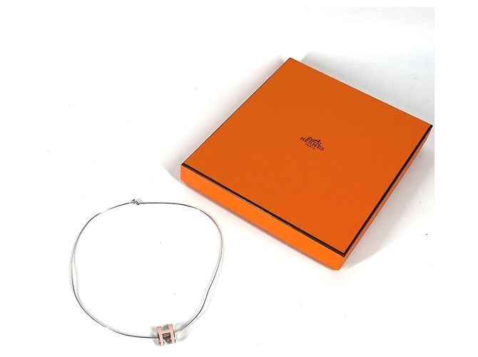Hermès Halskette Accessoire Hermes Pop H Silber Pink - Ansicht 10